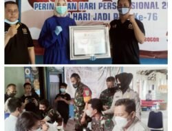 Rangkaian Peringatan HPN Ke-76 PWI Kabupaten Bogor Gelar Baksos Donor Darah