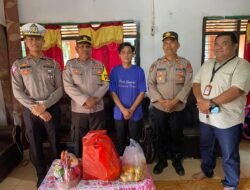 Bentuk Kepedulian, Anggota KPPS Sakit Disambangi Polres Lampung Timur